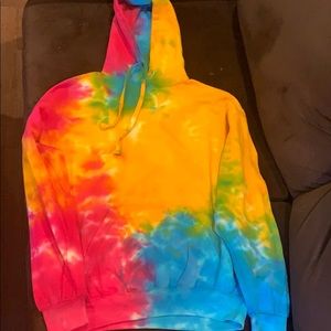 Medium Rainbow Tie Dye Prolific Shop Hoodie